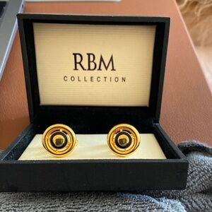 Cufflinks Vintage RBM Collection Black & Gold